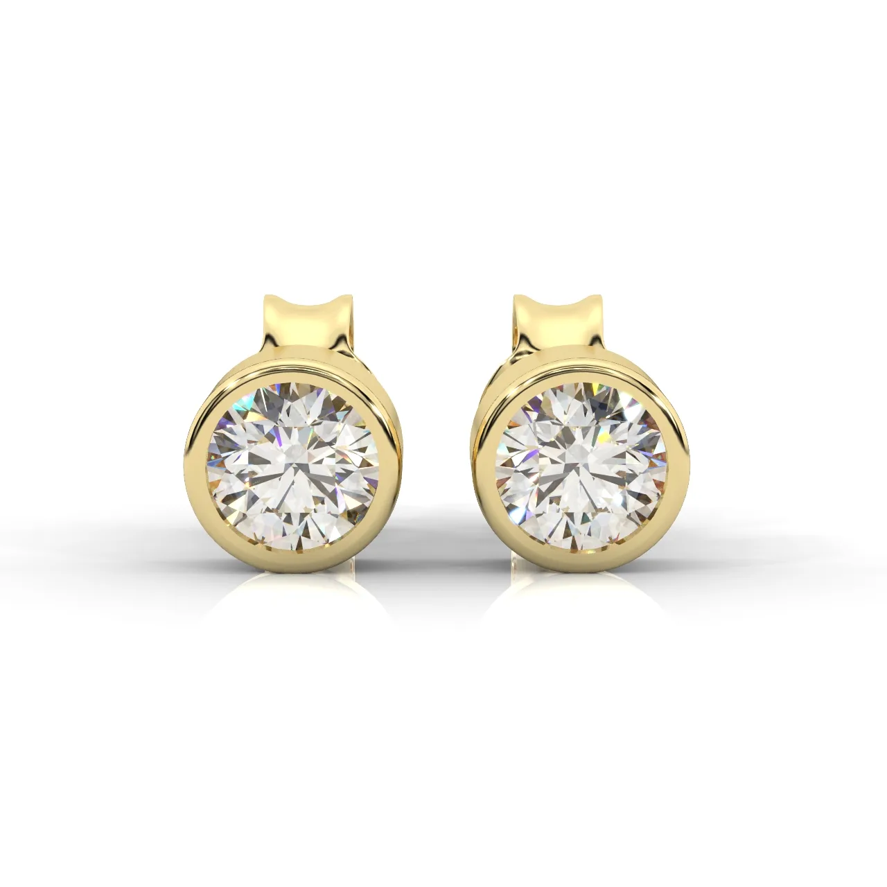 Josephine Round Stud Earring Bezel