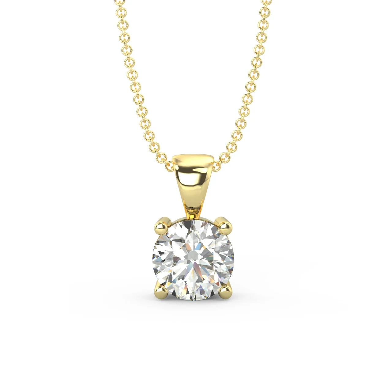 Solenne Round Solitaire Pendant